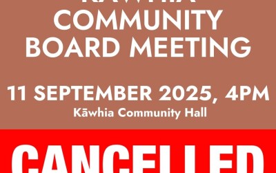 KĀWHIA COMMUNITY BOARD CANCELLED 11 SEP 2025