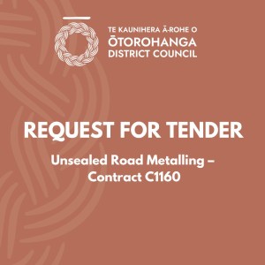 Tender opportunity - Unsealed Road Metalling - Contract C1160