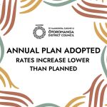 ANNUAL PLAN ADOPTED - RATES INCREASE LOWER THAN PLANNED