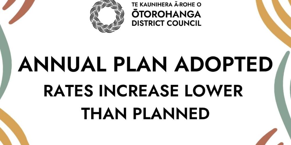 ANNUAL PLAN ADOPTED - RATES INCREASE LOWER THAN PLANNED