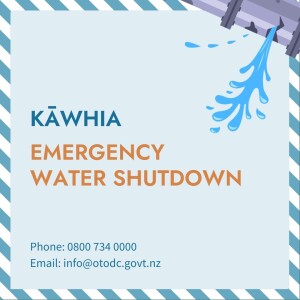 URGENT WATER SHUTDOWN - KĀWHIA