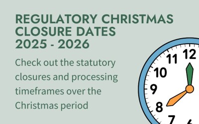 REGULATORY CHRISTMAS CLOSURE DATES 2025 - 2026