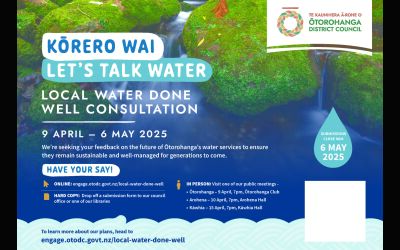 Have your say on the future of Ōtorohanga's water